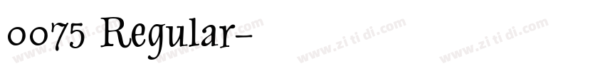 0075 Regular字体转换